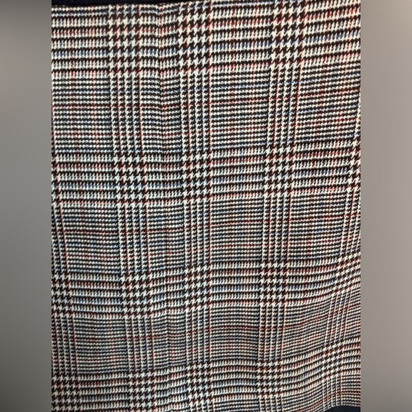 Jason Wu Navy Linen & Plaid Mixed Media Double Breasted Cropped Blazer L - Picture 11 of 12